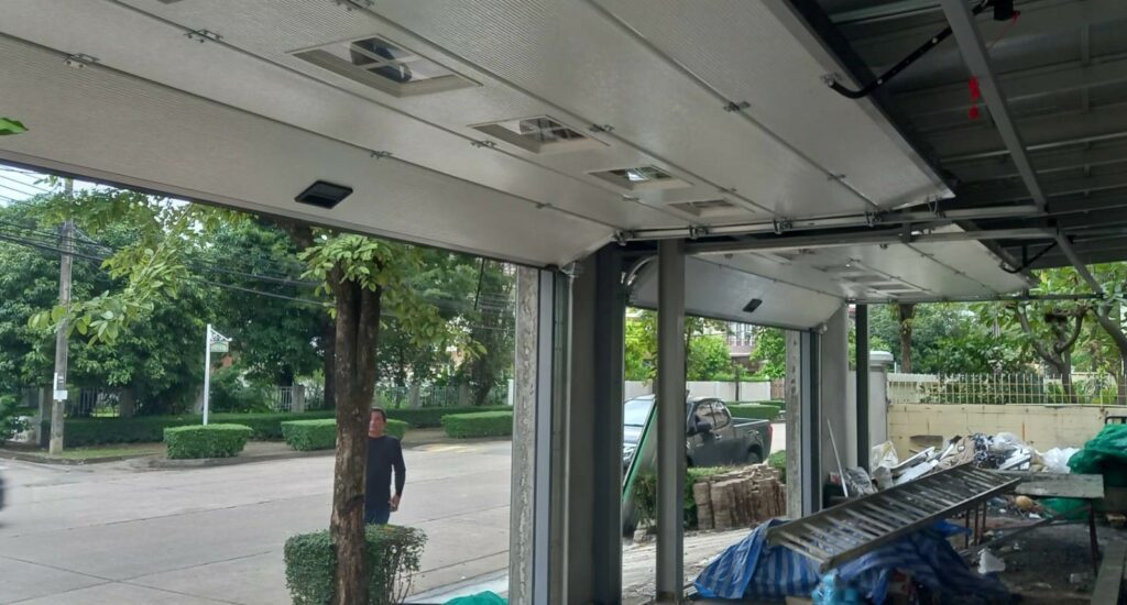 Installation photo of Garage Doors for Single House in Bangkok by OZ DOOR (4)