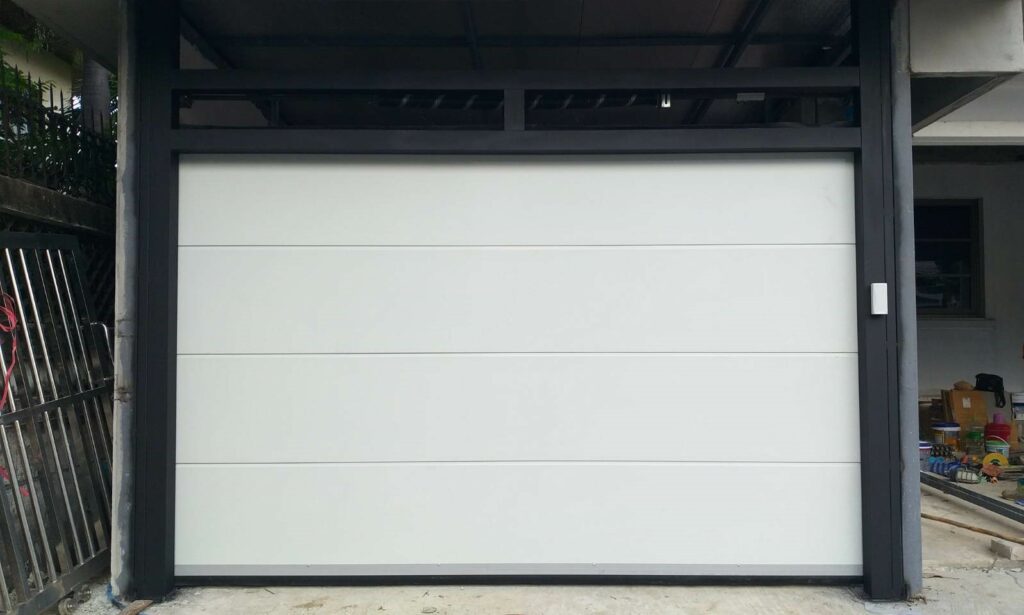 Installation photo of Garage Doors for Single House in Pathum Thani by OZ DOOR