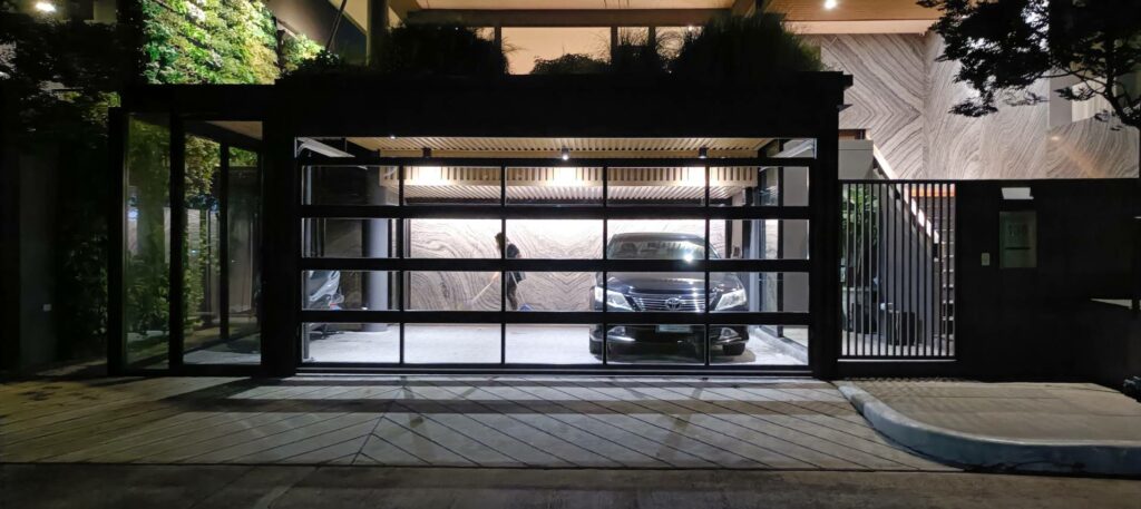 Installation photo of Garage Doors for Single House in Bangkok by OZ DOOR (2)