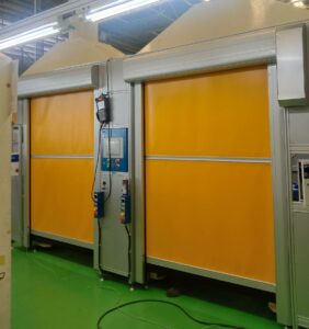 Read more about the article ประตูโรงงาน|ประตู High Speed Door|ประตูม้วนPVC