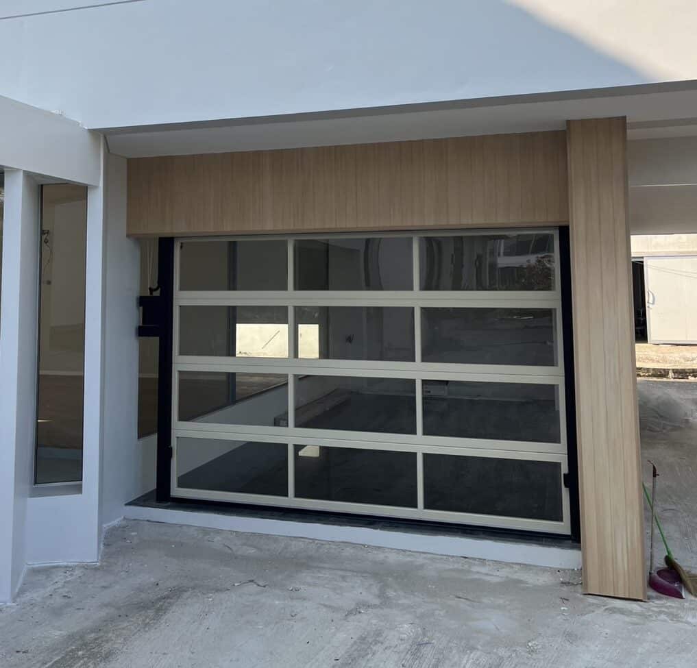 Installation photo of Garage Doors for Single House in Pathum Thani by OZ DOOR