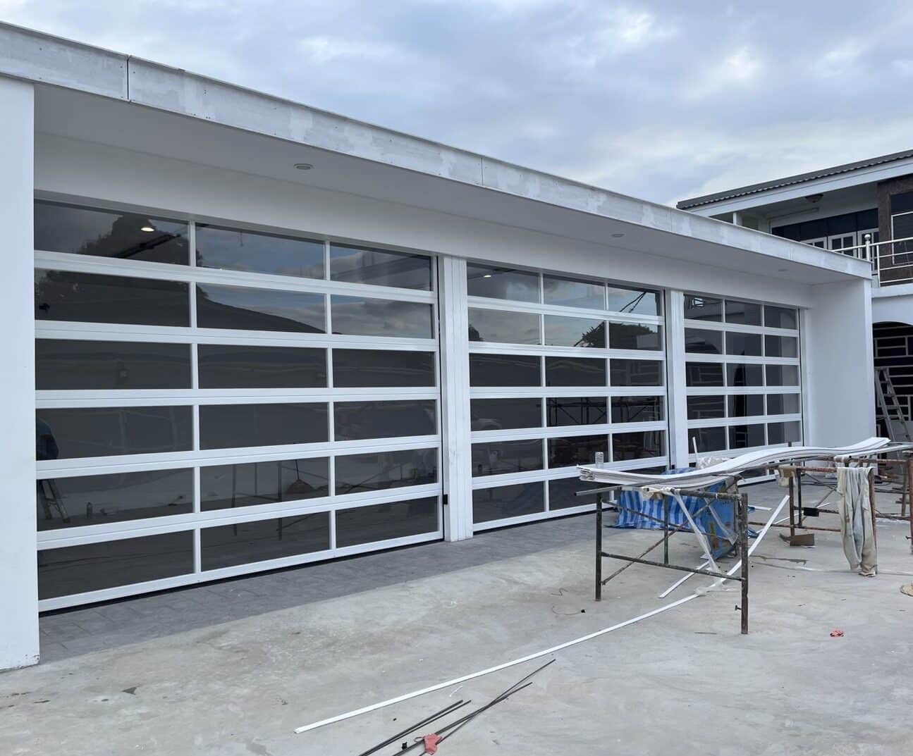 Installation photo of Garage Doors for Residential Projects in Bangkok by OZ DOOR