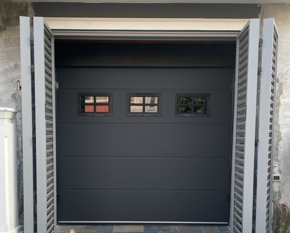 Installation photo of Garage Doors for Single House in Bangkok by OZ DOOR