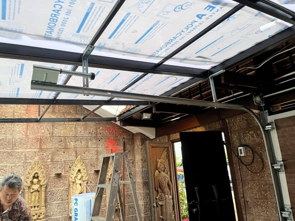 Installation photo of Garage Doors for Single House in Phuket by OZ DOOR (4)