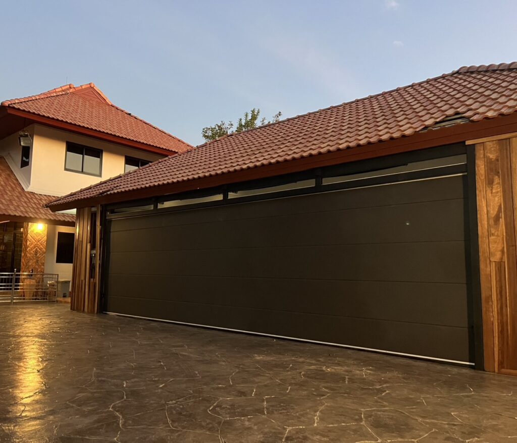 Installation photo of Garage Doors for Single House in Prachin Buri by OZ DOOR