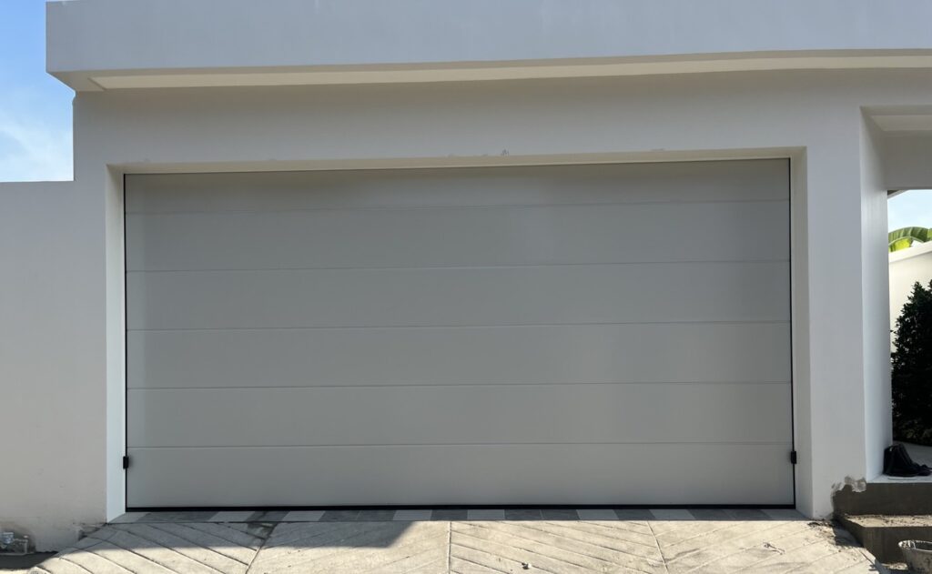 Installation photo of Garage Doors for Residential Projects in Bangkok by OZ DOOR