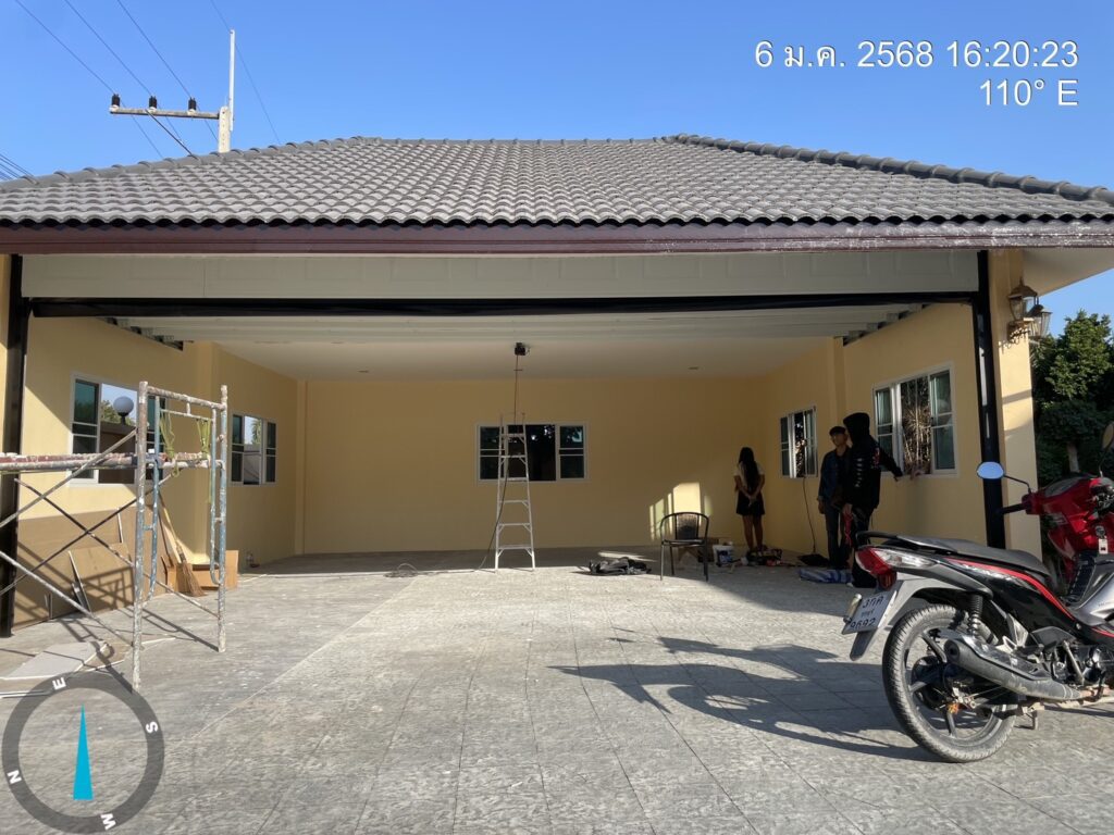 Installation photo of Garage Doors for Residential Projects in Chonburi by OZ DOOR (2)