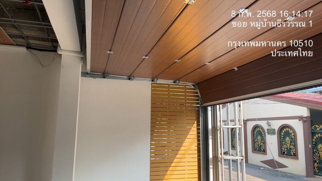 Installation photo of Garage Doors for Single House in Bangkok by OZ DOOR (4)