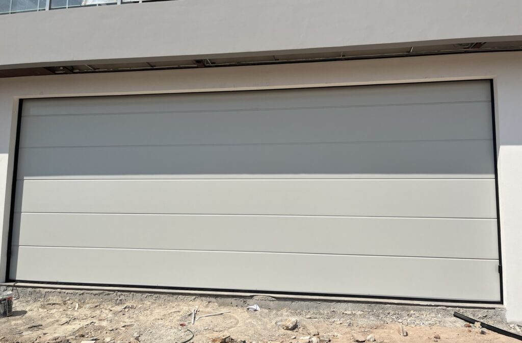 Installation photo of Garage Doors for Single House in Samut Prakan by OZ DOOR