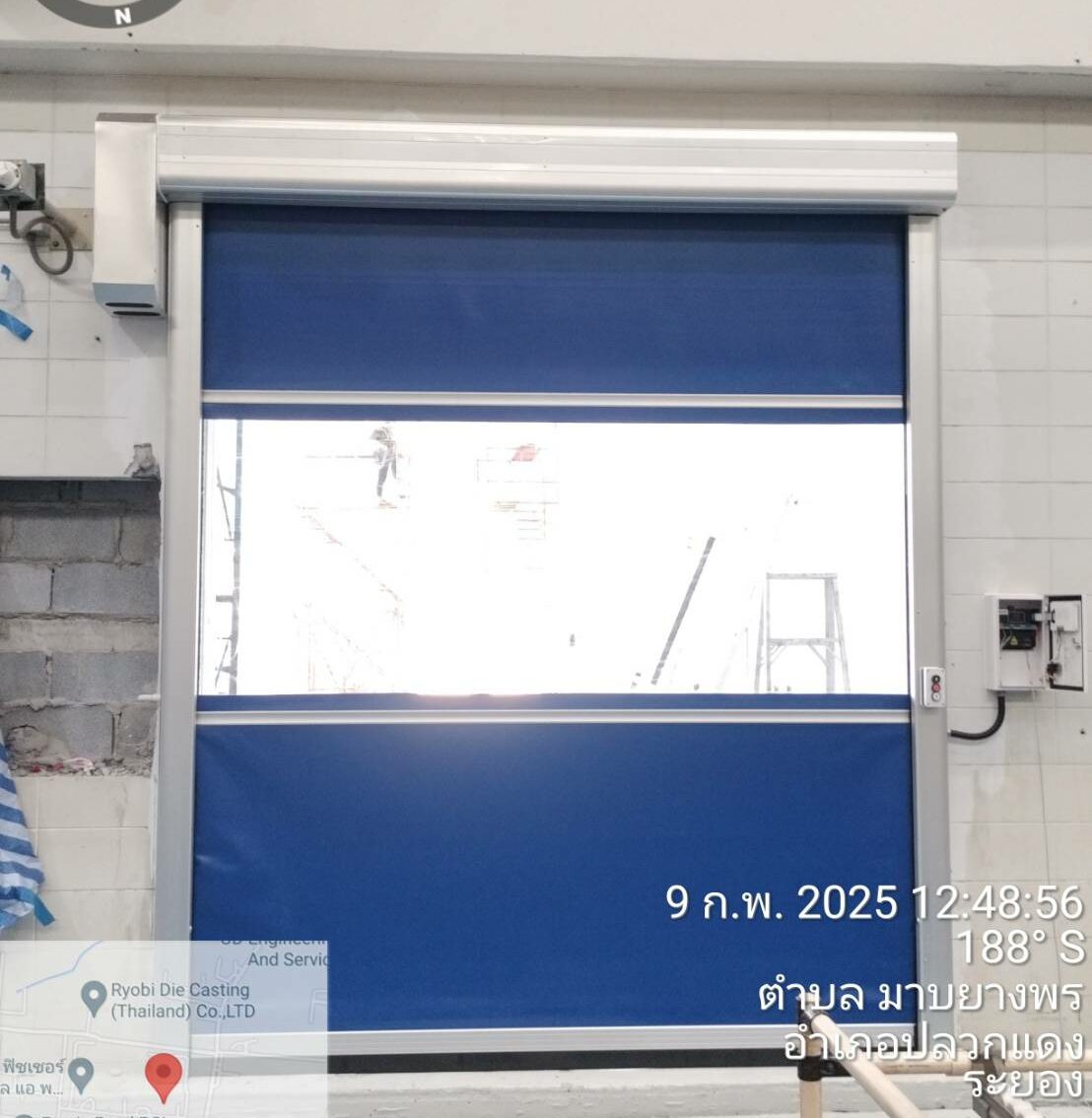 ภาพผลงานติดตั้งhigh speed door สำหรับโรงงานอุตสาหกรรม ที่สระบุรี โดย OZ DOOR