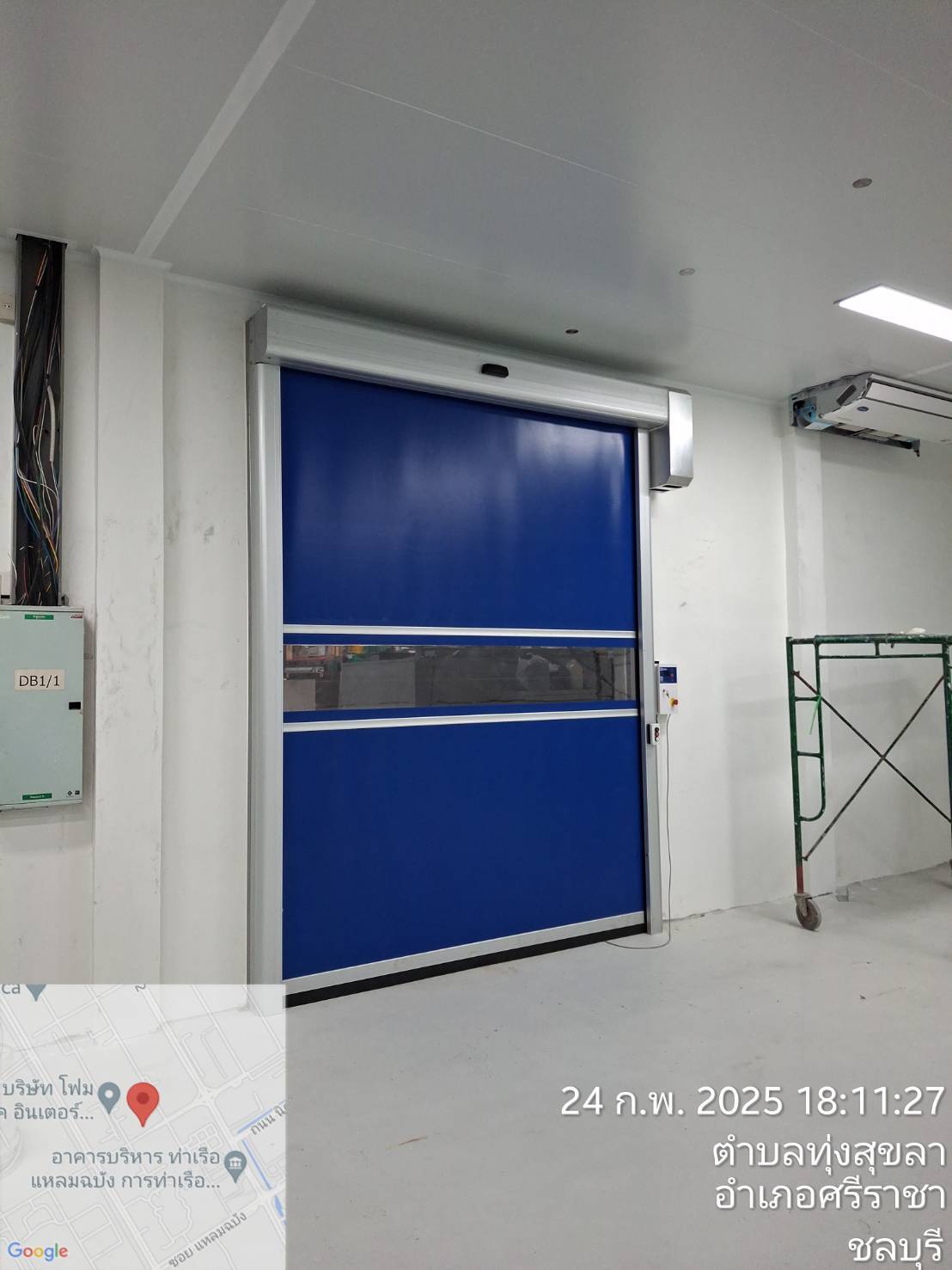ภาพผลงานติดตั้งประตูไฮสปีด รุ่น Standard สำหรับโรงงานอุตสาหกรรม ที่พระนครศรีอยุธยา โดย OZ DOOR (2)