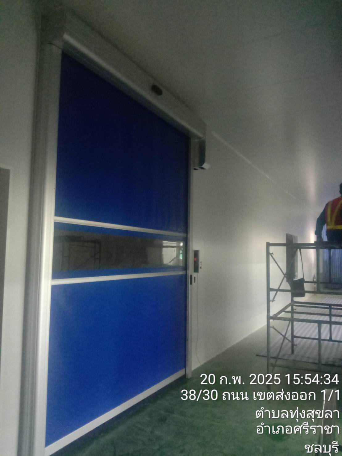 ภาพผลงานติดตั้งประตูไฮสปีด รุ่น Standard สำหรับโรงงานอุตสาหกรรม ที่พระนครศรีอยุธยา โดย OZ DOOR (8)