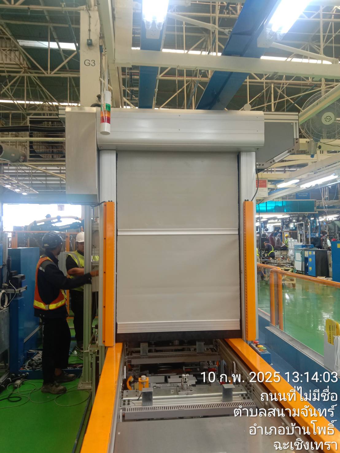 ภาพผลงานติดตั้งประตูไฮสปีด รุ่น Standard สำหรับโรงงานอุตสาหกรรม ที่ปทุมธานี โดย OZ DOOR (3)