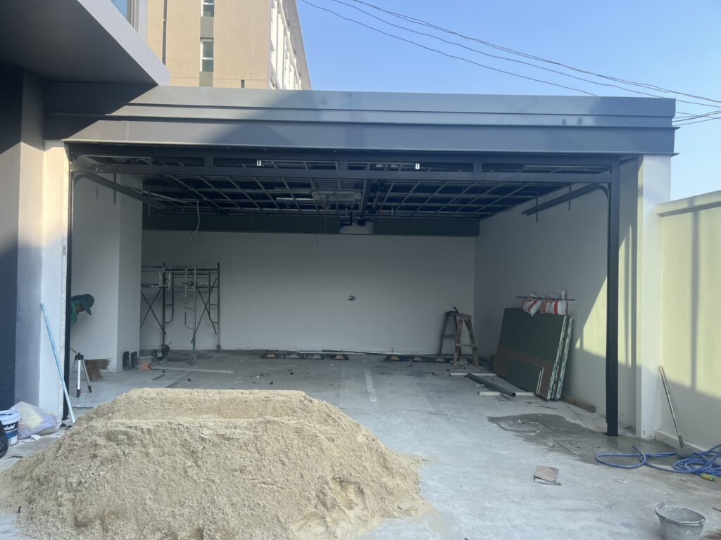 Installation photo of Garage Doors for Single House in Nonthaburi by OZ DOOR (3)