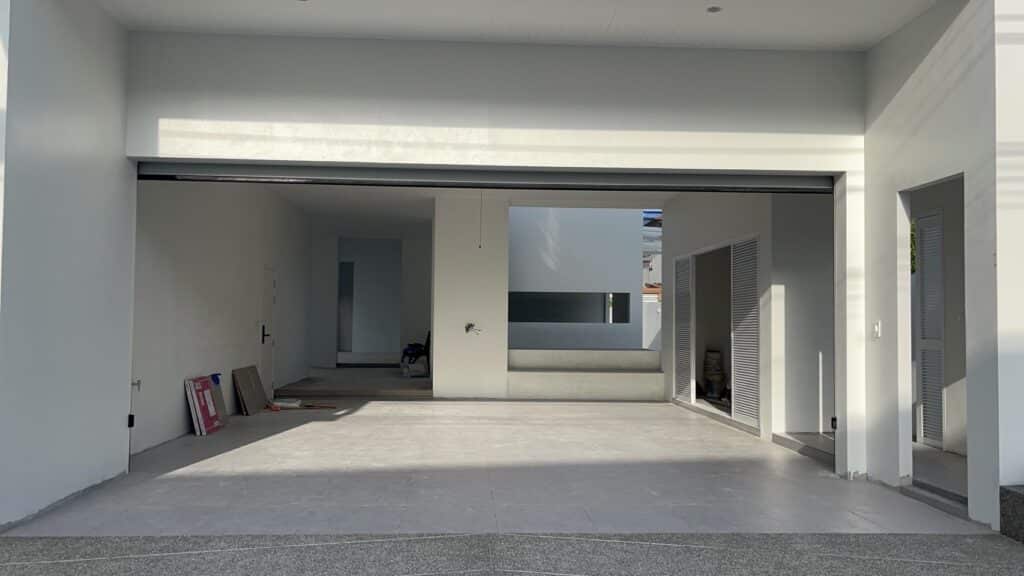 Installation photo of Garage Doors for Housing Estate / Developer in Nakhon Si Thammarat by OZ DOOR (13)