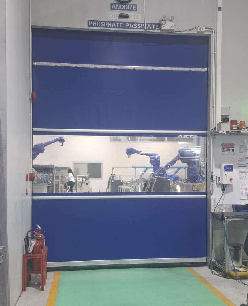 ภาพผลงานติดตั้งHigh Speed Door สำหรับโรงงานอุตสาหกรรม ที่นครปฐม โดย OZ DOOR