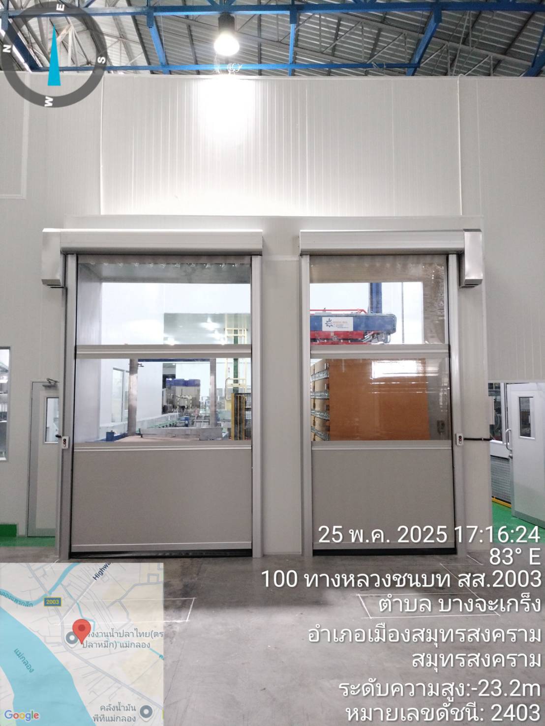 ภาพผลงานติดตั้งประตูไฮสปีด รุ่น Standard สำหรับโรงงานอุตสาหกรรม ที่สมุทรสาคร โดย OZ DOOR (10)