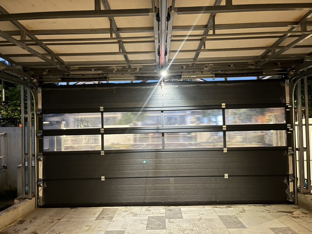 Installation photo of Garage Doors for Single House in Bangkok by OZ DOOR