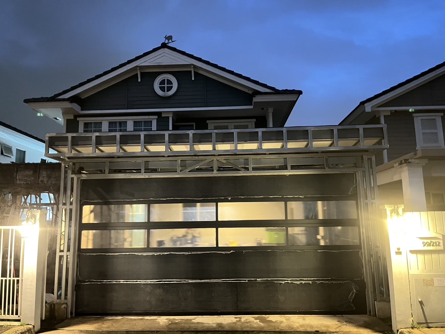 Installation photo of Garage Doors for Single House in Bangkok by OZ DOOR