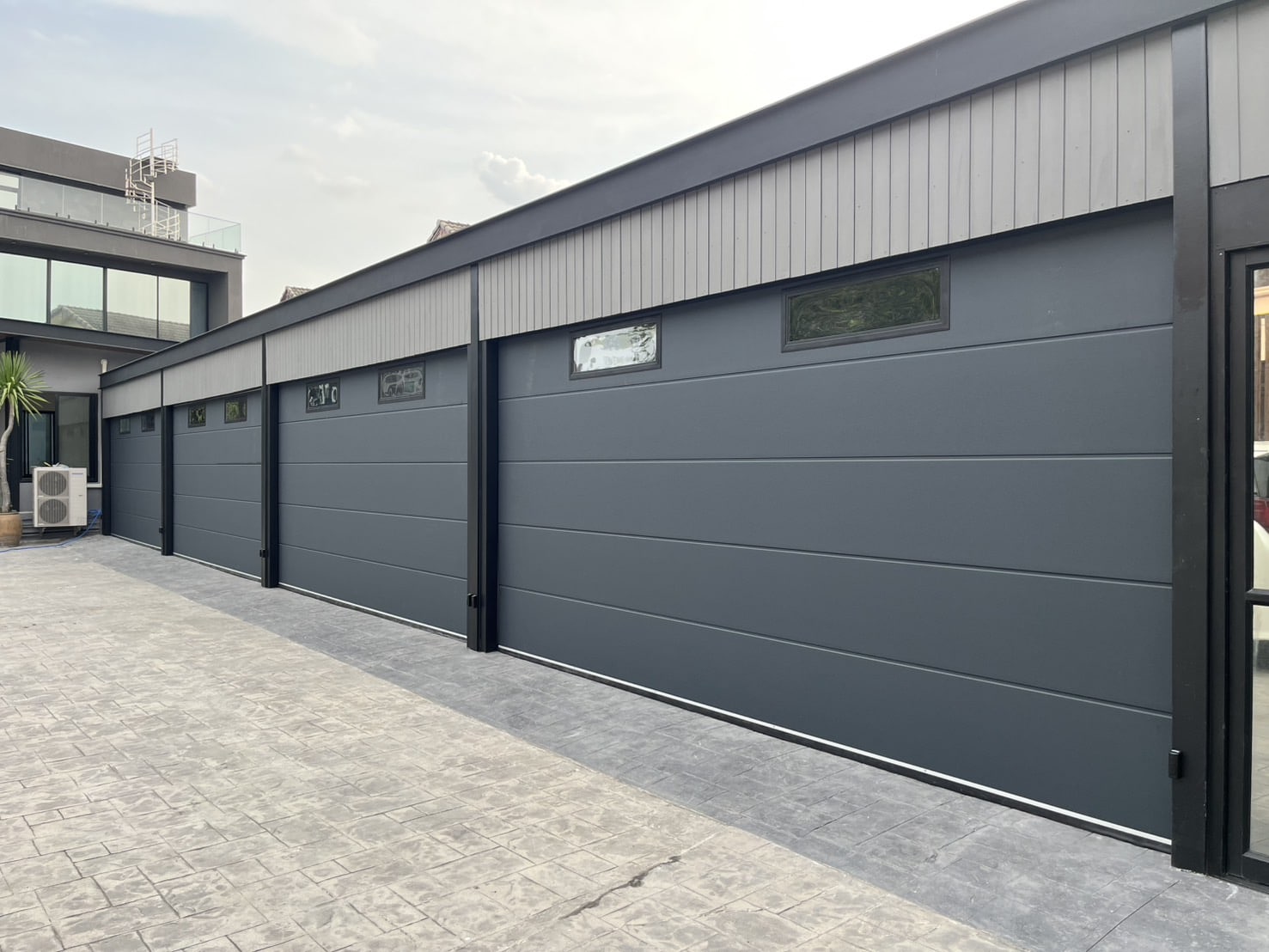 Installation photo of Garage Doors for Single House in Bangkok by OZ DOOR