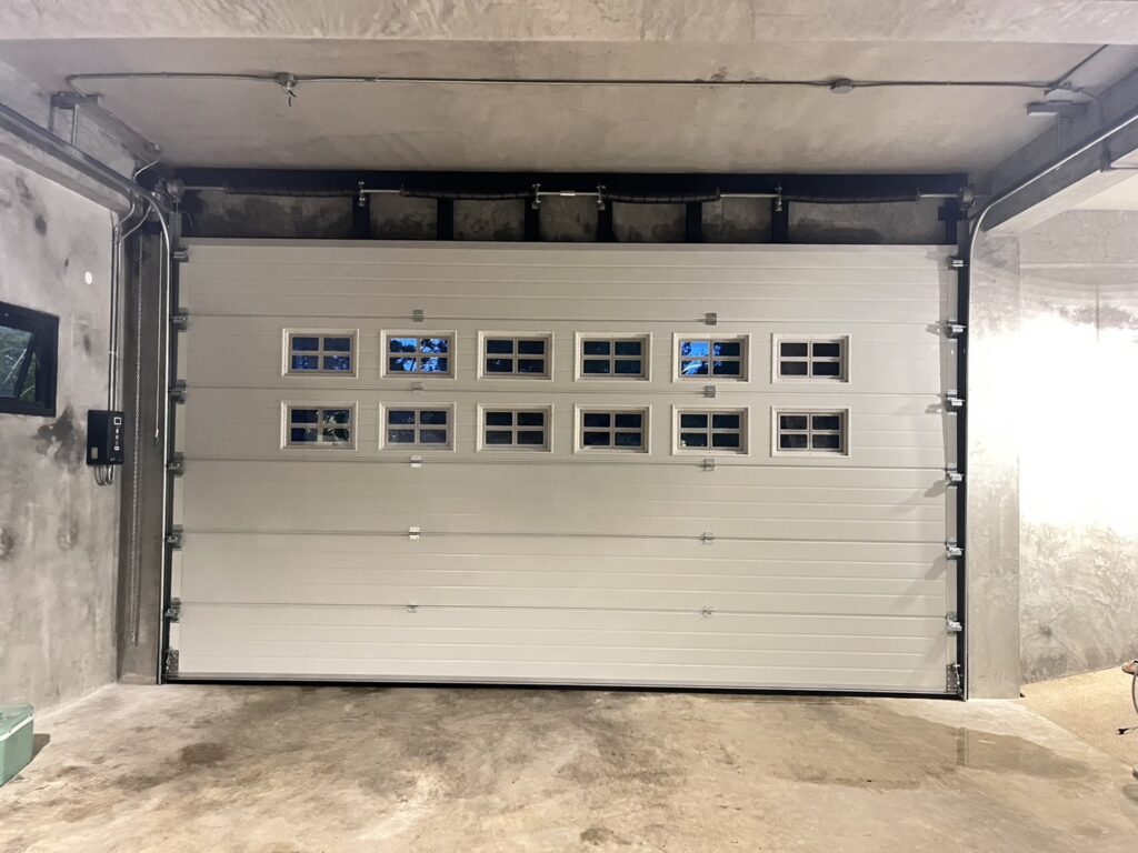 Installation photo of Garage Doors for Residential Projects in Bangkok by OZ DOOR