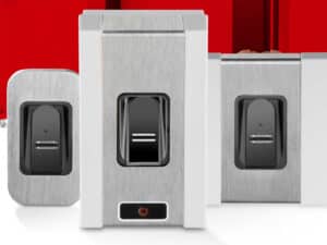 เครื่องสแกนนิ้ว ENTRAsys+ สำหรับเข้าออกแบบไม่ใช้กุญแจ โดย OZ Door Thailand