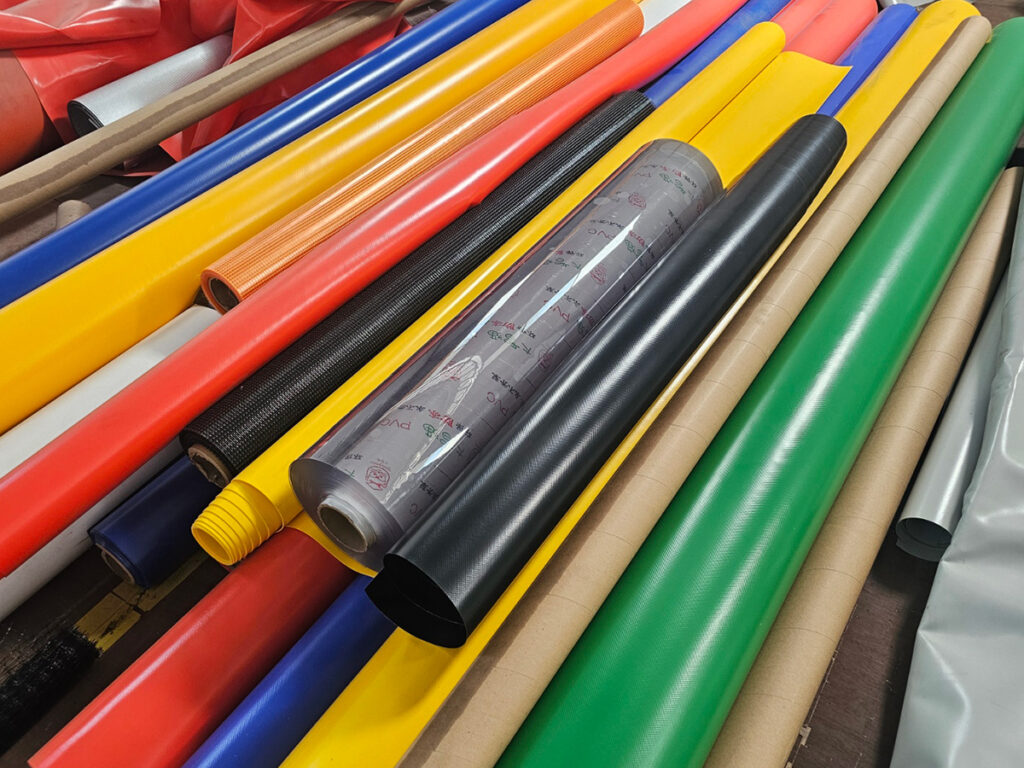 ผ้าใบ PVC สีพิเศษตามสั่ง มีสี RAL ทุกรหัสสำหรับประตูไฮสปีด