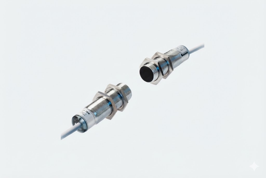 Photocell safety sensor for industrial high speed door