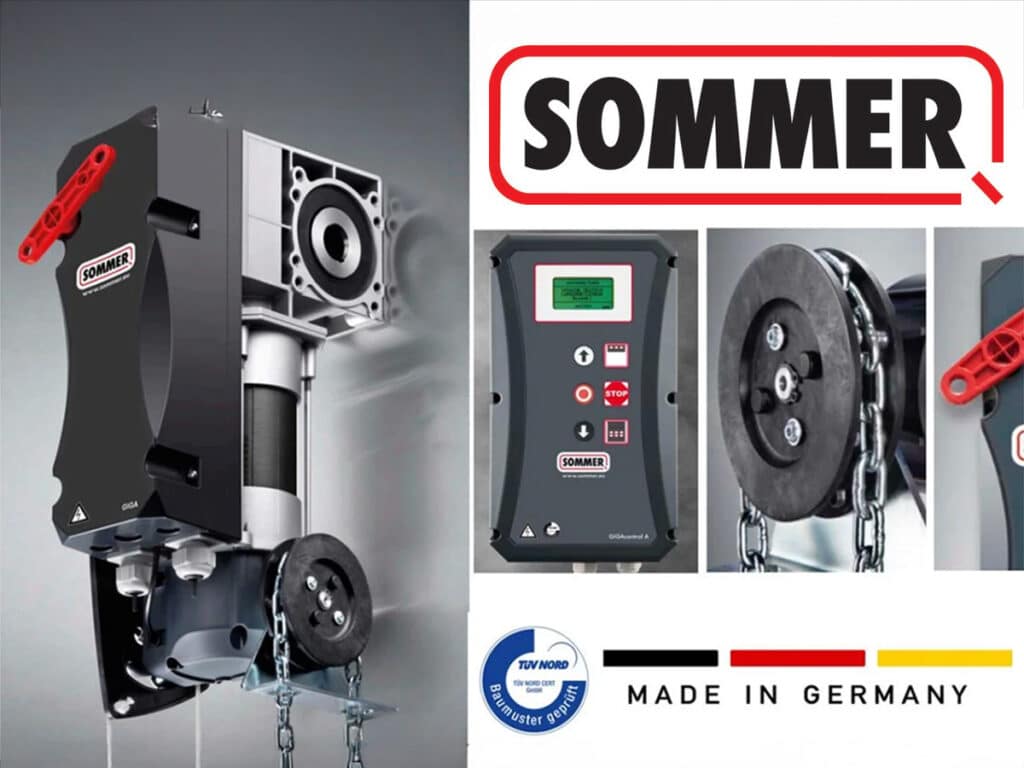 มอเตอร์อุตสาหกรรม SOMMER GIGAsedo สำหรับประตูโอเวอร์เฮด โดย OZ Door Thailand