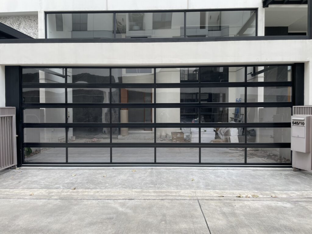 Installation photo of Garage Doors for Single House in Bangkok by OZ DOOR