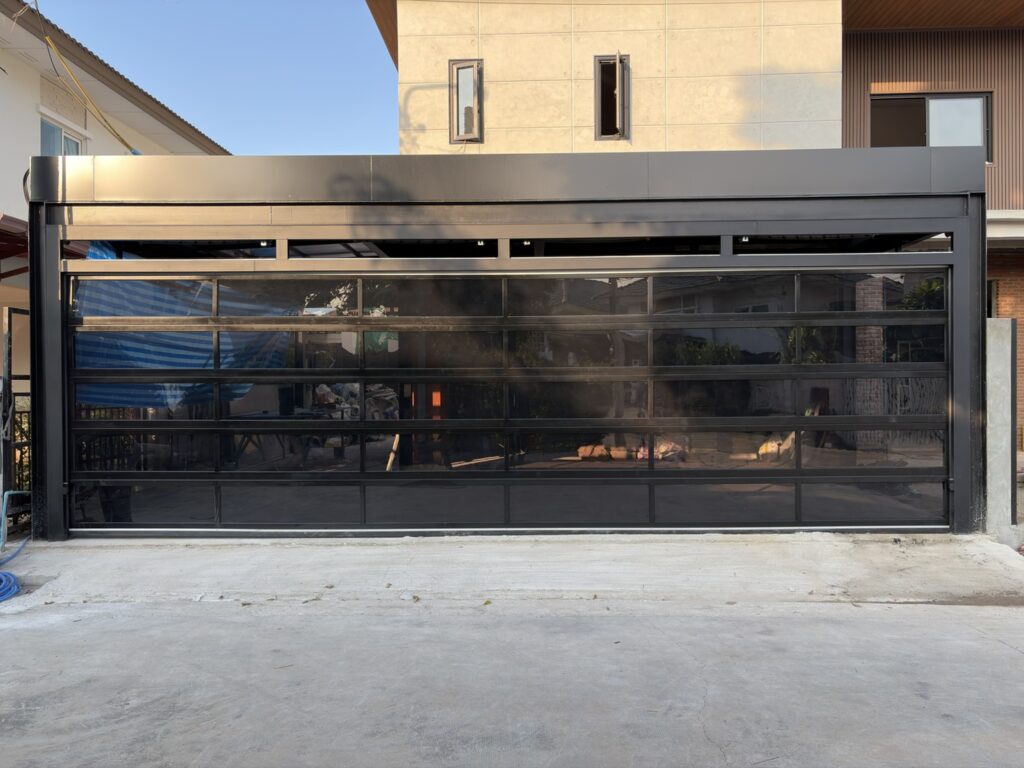 Installation photo of Garage Doors for Single House in Nonthaburi by OZ DOOR