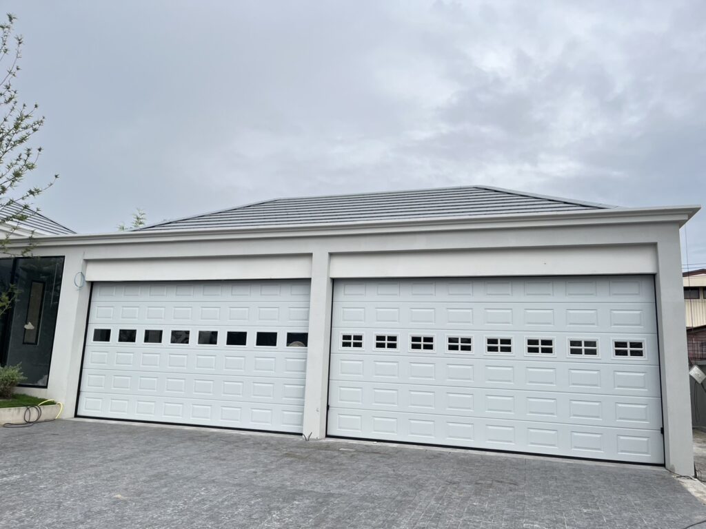 Installation photo of Garage Doors for Single House in Pathum Thani by OZ DOOR