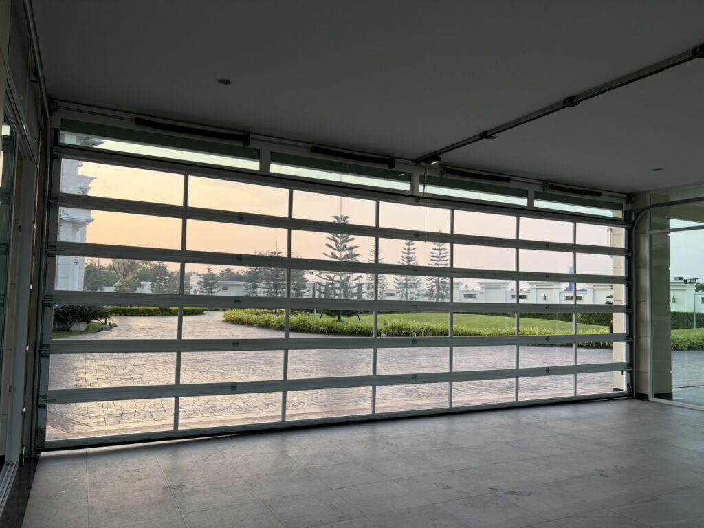Installation photo of Garage Doors for Single House in Bangkok by OZ DOOR (3)