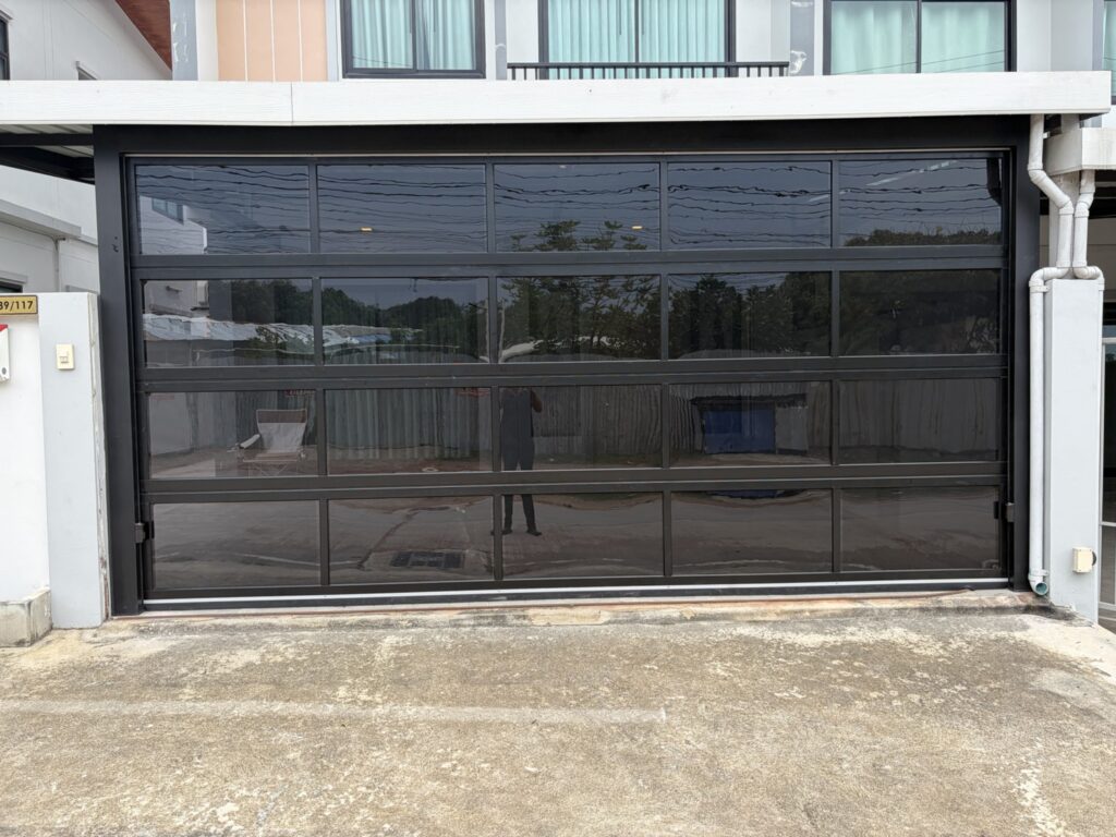 Installation photo of Garage Doors for Single House in Chonburi by OZ DOOR