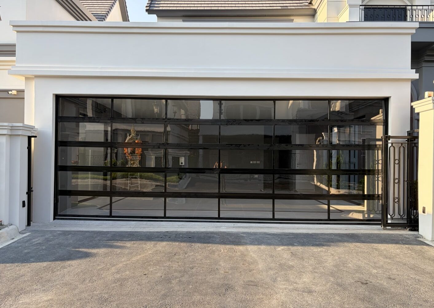 Installation photo of Garage Doors for Single House in Bangkok by OZ DOOR