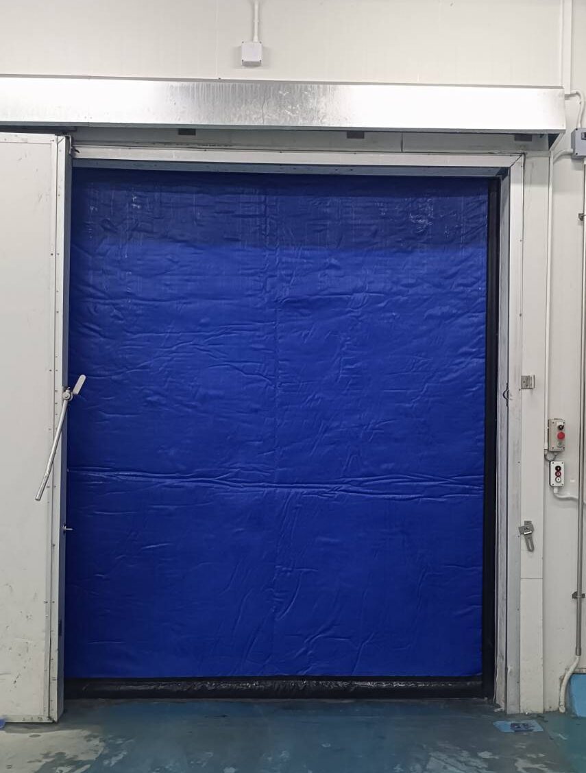 Installation photo of High Speed Doors for Cold Storage in Saraburi by OZ DOOR