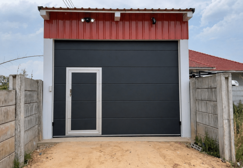 Installation photo of Standard Garage Door for Single House in Udon Thani by OZ DOOR