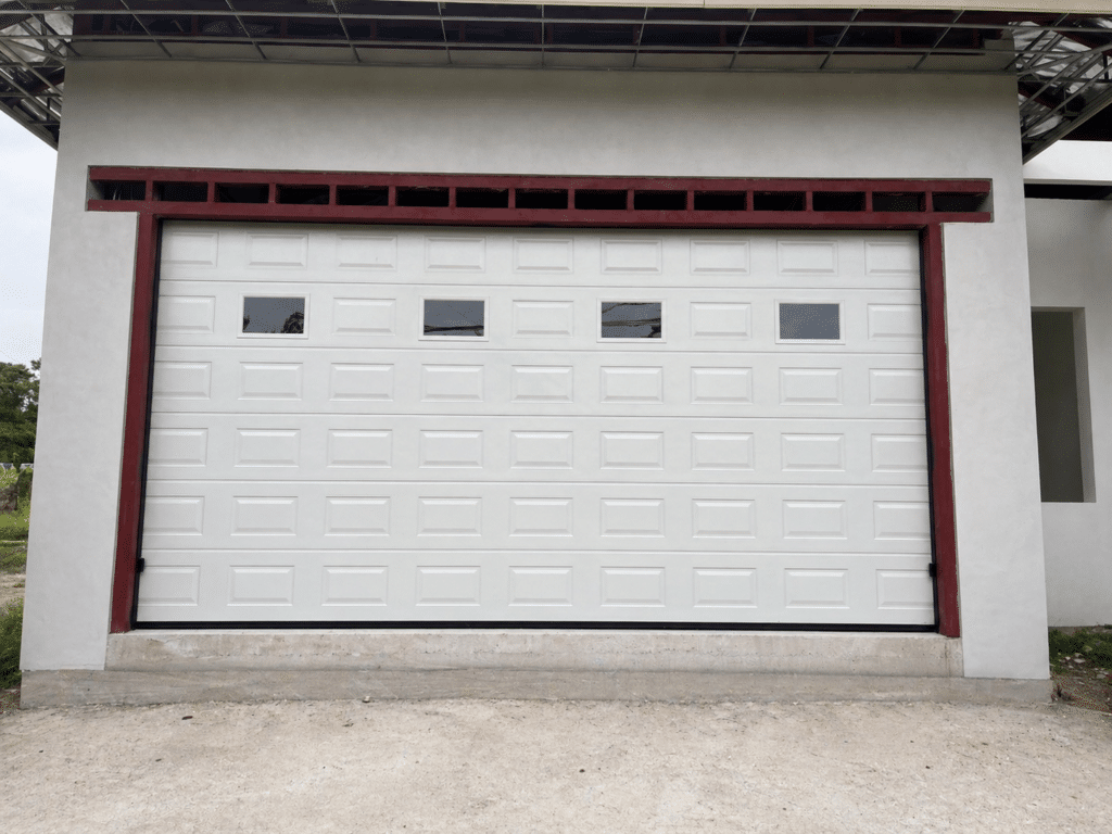 Installation photo of Standard Garage Door for Single House in Phetchaburi by OZ DOOR