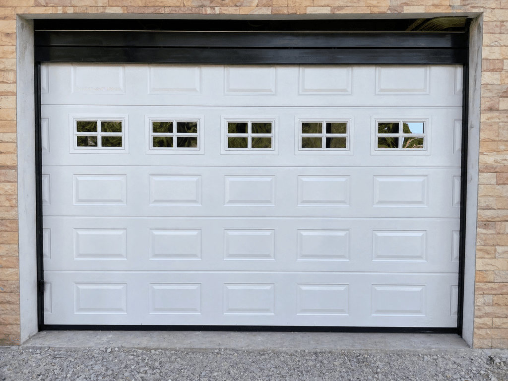Installation photo of Standard Garage Door for Single House in Phetchabun by OZ DOOR
