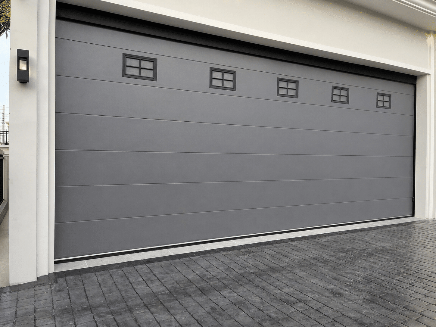 Installation photo of Standard Garage Door for Single House in Bangkok by OZ DOOR