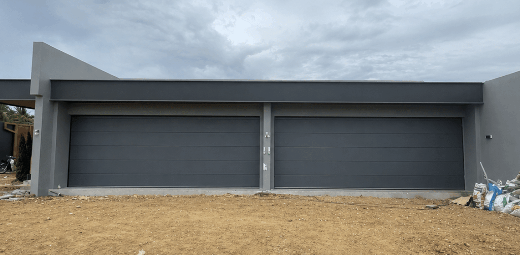 Installation photo of Standard Garage Door for Single House in Phetchaburi by OZ DOOR