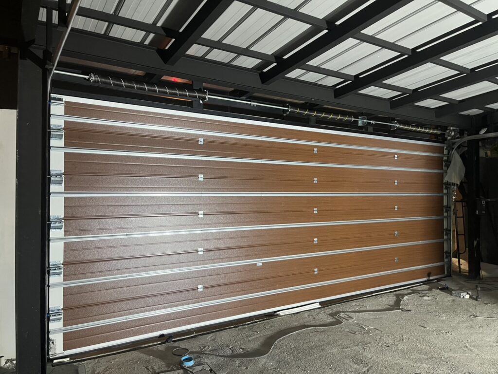 Installation photo of Standard Garage Door for Single House in Bangkok by OZ DOOR