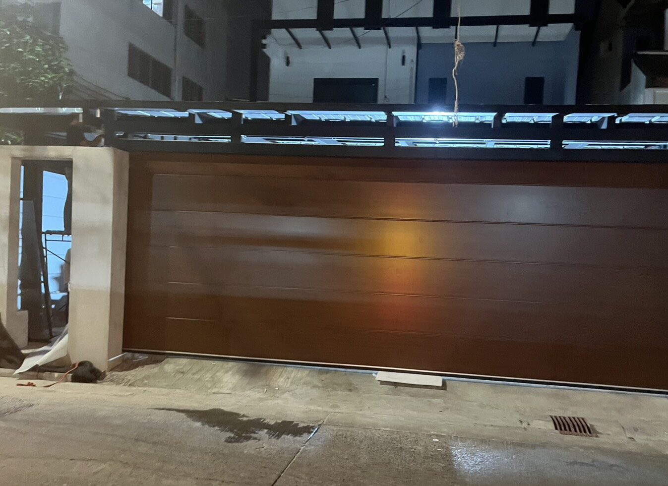 Installation photo of Standard Garage Door for Single House in Bangkok by OZ DOOR