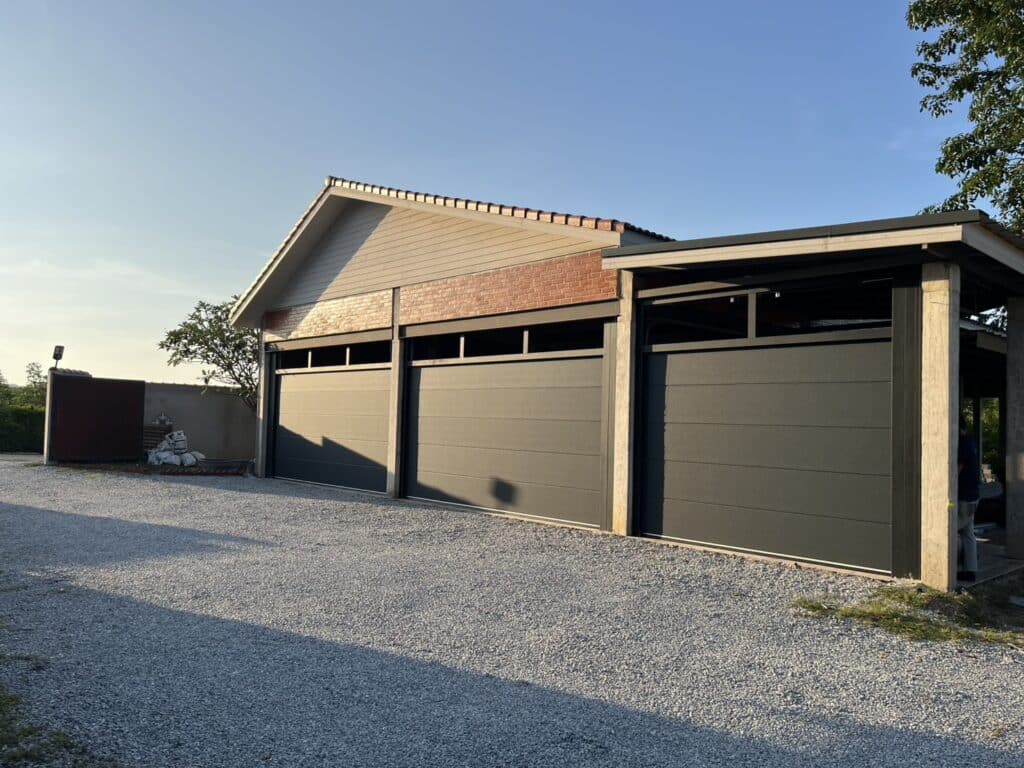 Installation photo of Standard Garage Door for Single House in Chonburi by OZ DOOR
