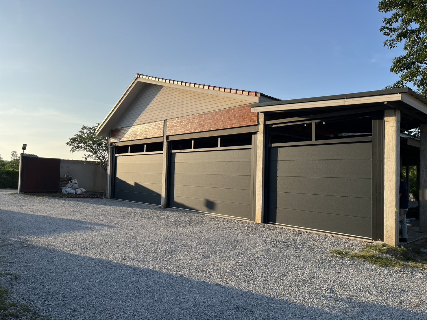 Installation photo of Standard Garage Door for Single House in Chonburi by OZ DOOR