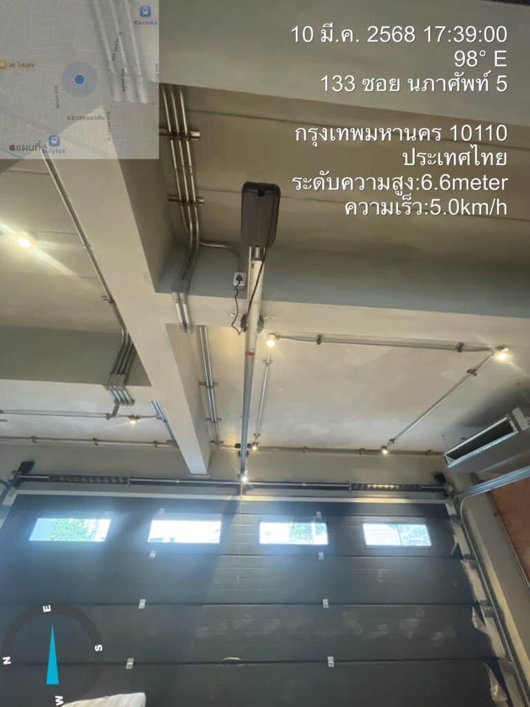 Installation photo of Standard Garage Door for Single House in Bangkok by OZ DOOR (2)
