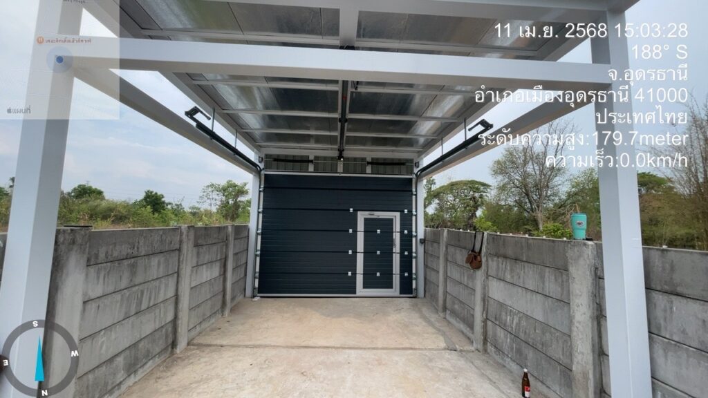 Installation photo of Standard Garage Door for Single House in Udon Thani by OZ DOOR (3)