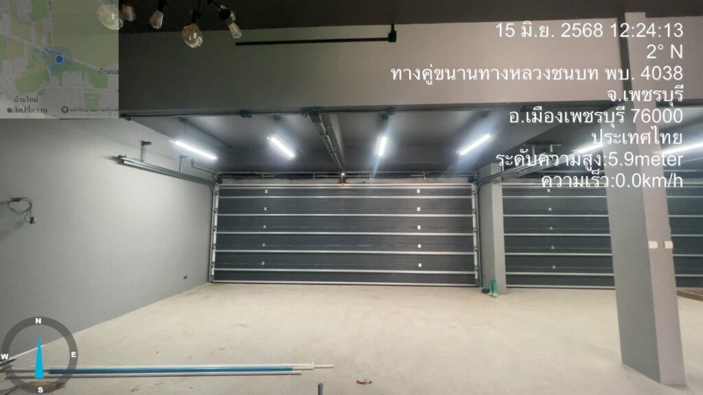 Installation photo of Standard Garage Door for Single House in Phetchaburi by OZ DOOR (2)