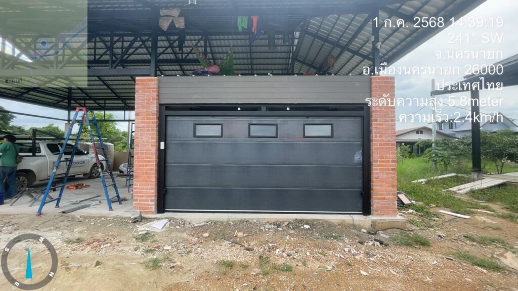 Installation photo of Standard Garage Door for Single House in Nakhon Nayok by OZ DOOR