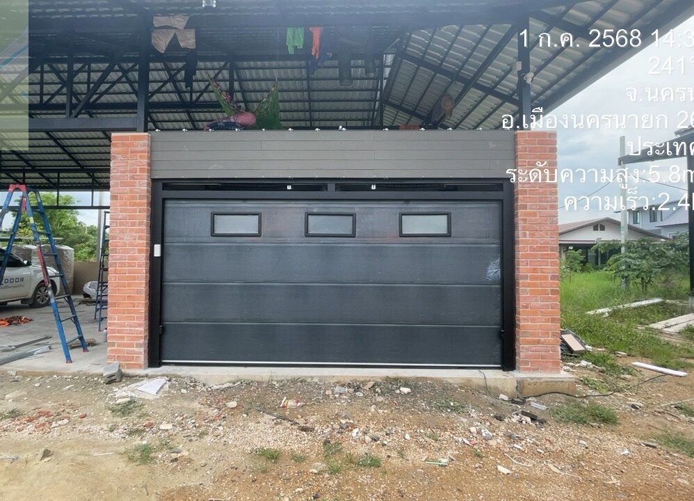 Installation photo of Standard Garage Door for Single House in Nakhon Nayok by OZ DOOR